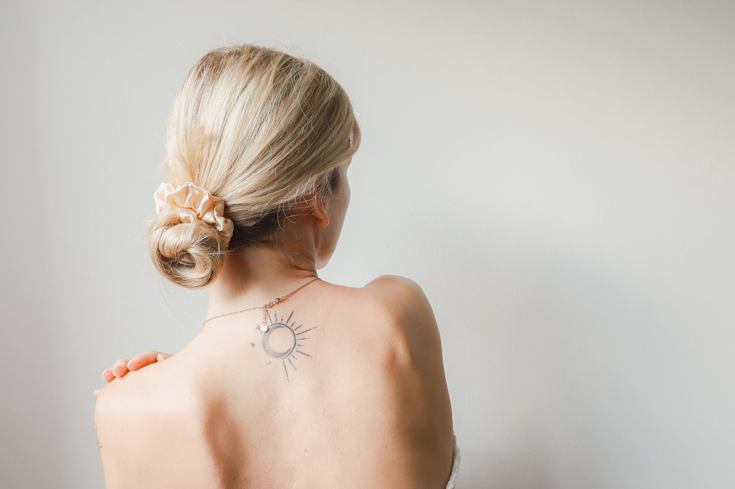 Natural silk scrunchie Cappuccino Beige Scrunchies Katrina Silks