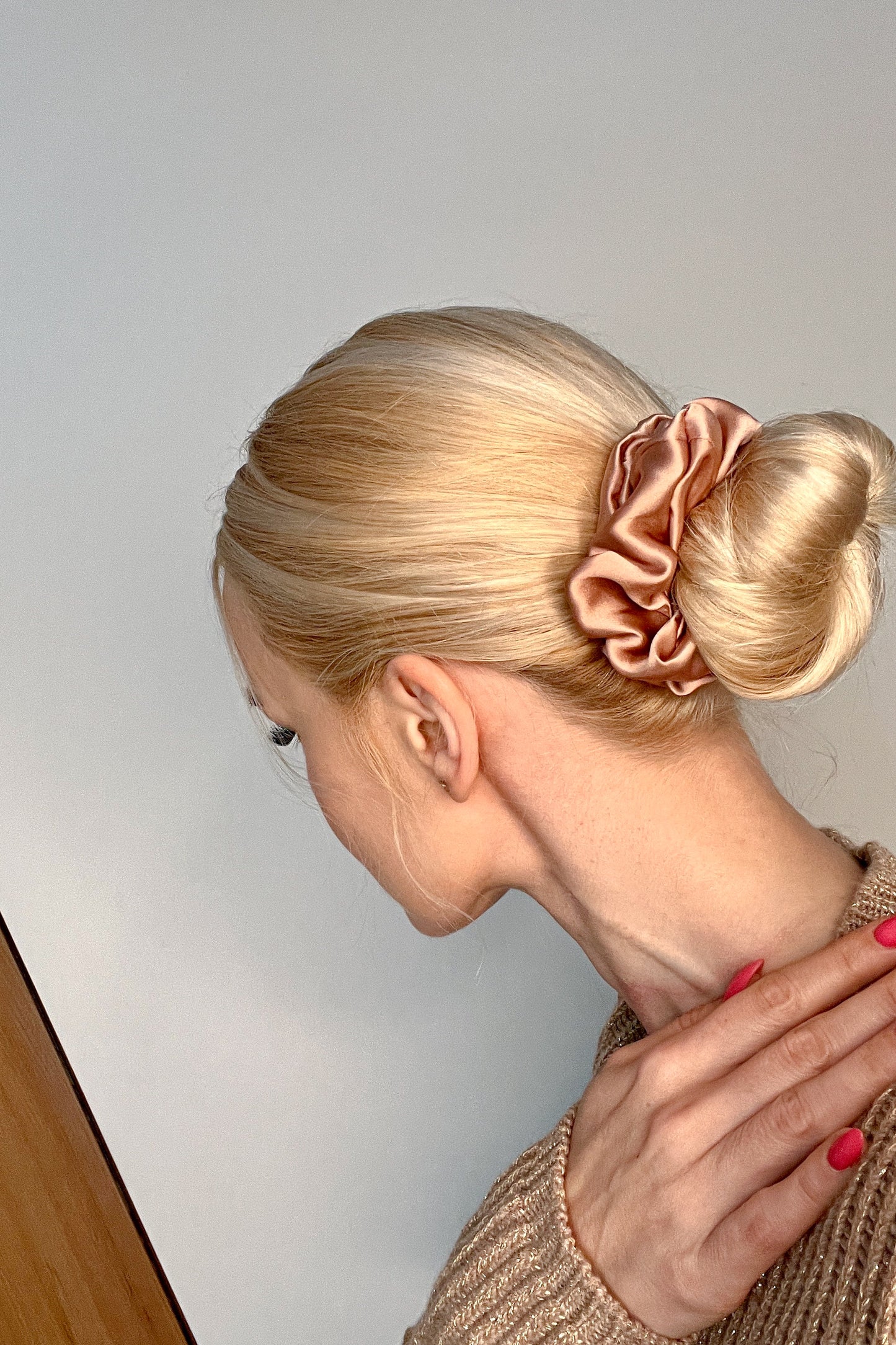 Natural silk scrunchie Morning Dawn Katrina Silks
