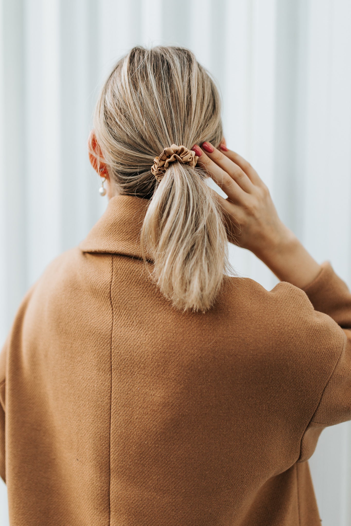 Natural silk scrunchie Golden Palm Scrunchies Katrina Silks