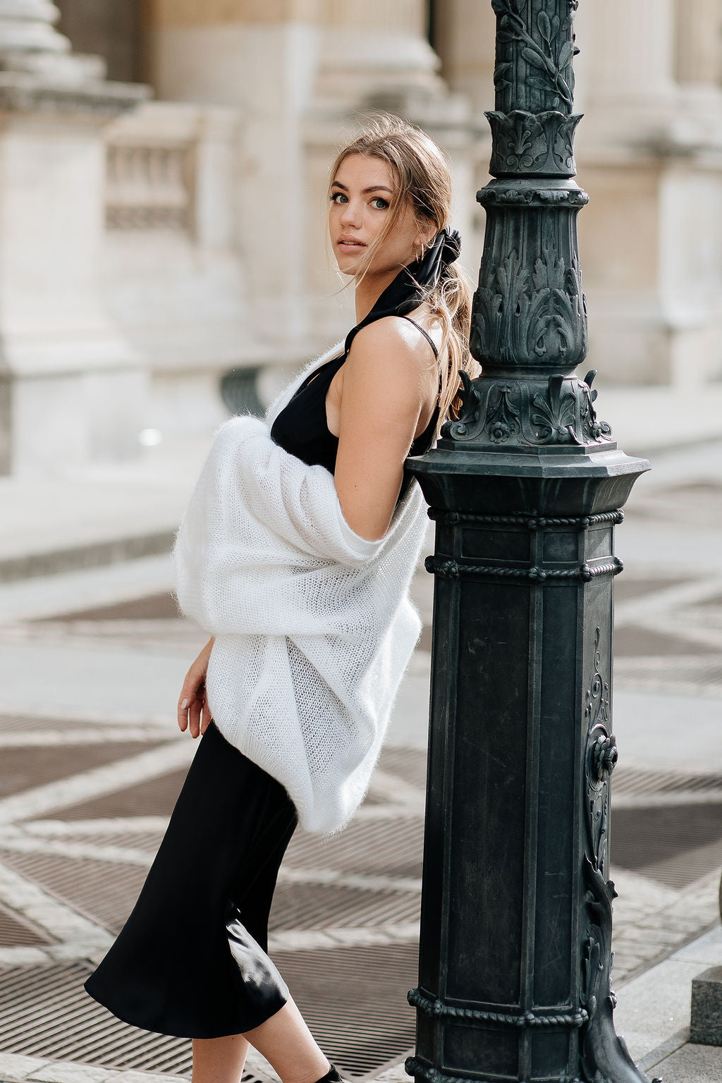 Natural silk scarf Black Night Katrina Silks