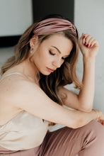 Load image into Gallery viewer, Natural silk Headband Powder Rose - sample sale  Katrina Silks   
