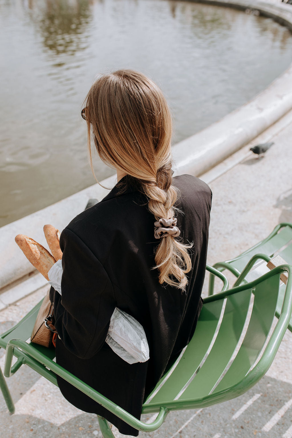 Natural silk scrunchie Delicious Mocha Scrunchies Katrina Silks