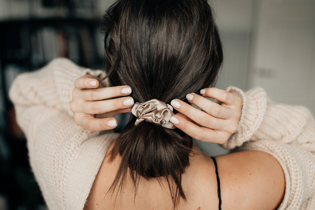 Silk scrunchies for healthy hair