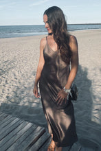 Load image into Gallery viewer, Elegant slip dress Delicious Mocha

