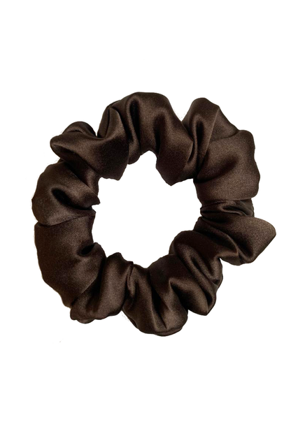 Natural silk scrunchie Chocolate Brown - sample sale Scrunchie Katrina Silks   