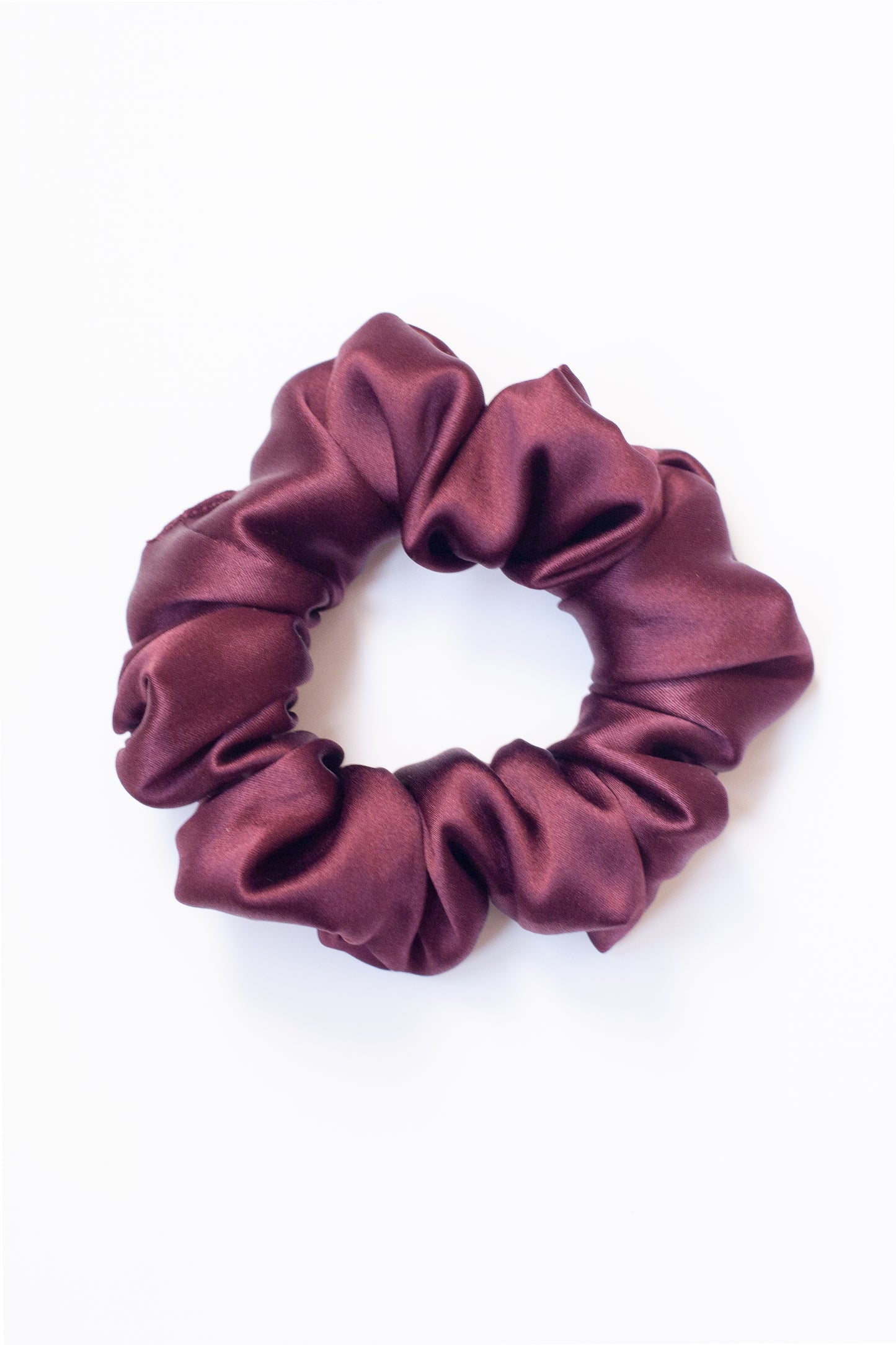 Natural silk scrunchie Royal Burgundy Scrunchie Katrina Silks   