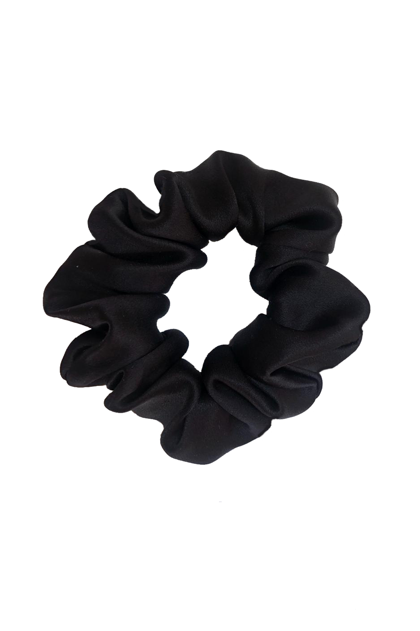 Natural silk scrunchie Black Night - sample sale  Katrina Silks   