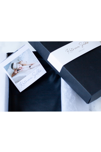 Natural silk pillowcase Black Night in gift box