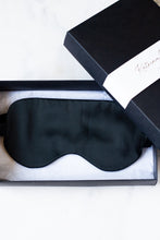 Load image into Gallery viewer, Natural silk eye mask Black Night in gift box
