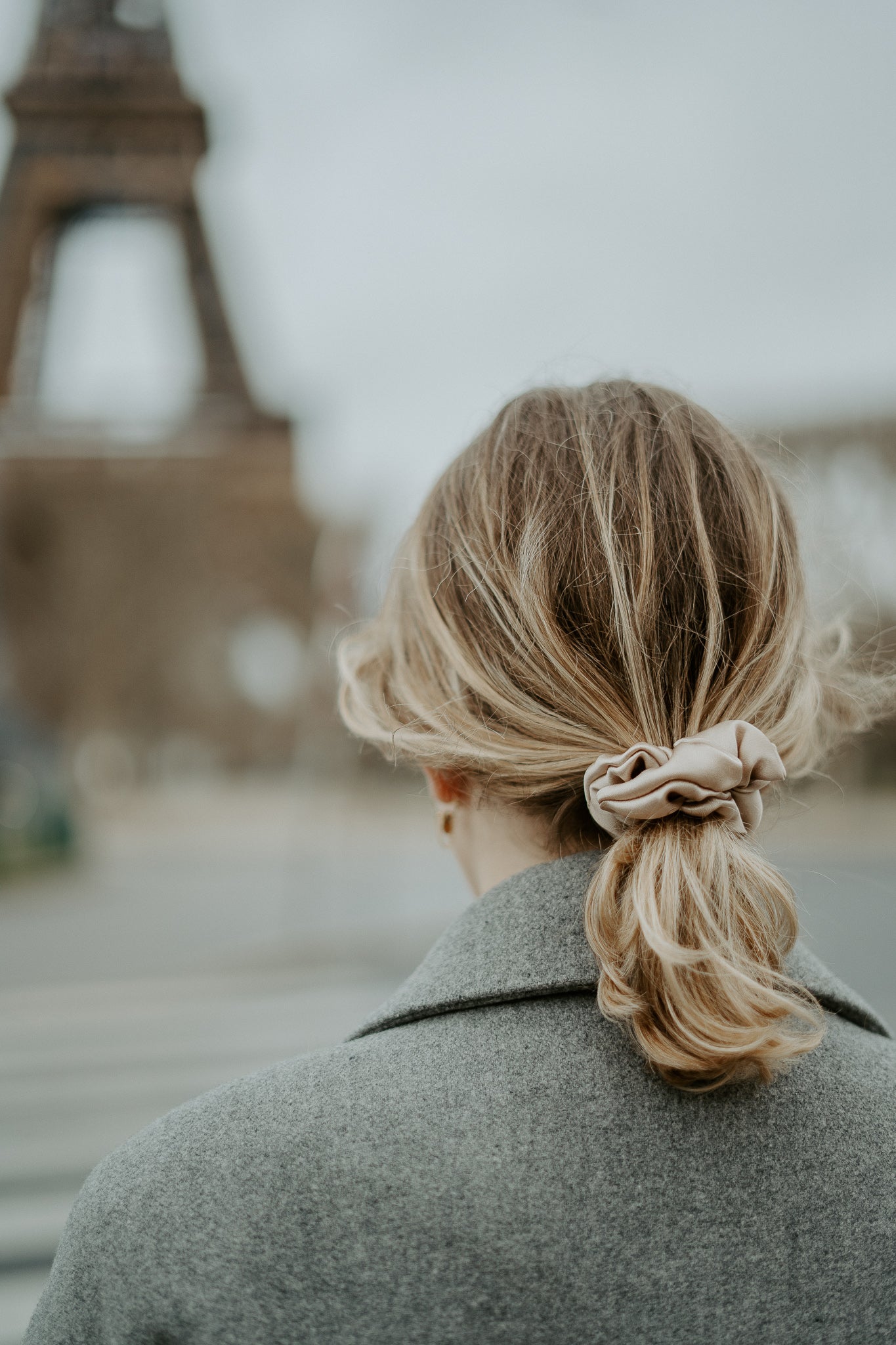 Natural silk scrunchie Porcelain Sand Scrunchies Katrina Silks   