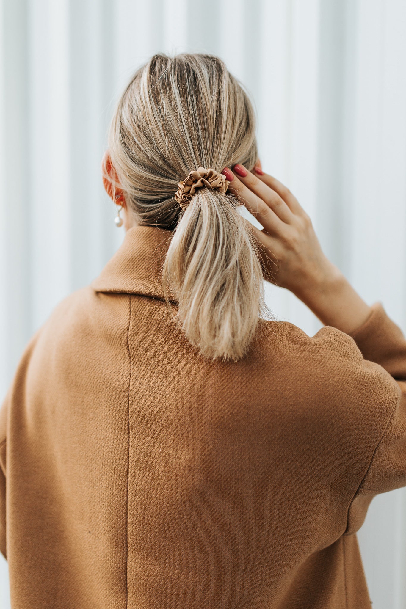 Natural silk scrunchie Golden Palm Scrunchies Katrina Silks   