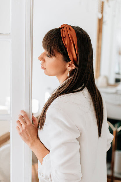 Natural silk Headband Cannelle Elegante  Katrina Silks   