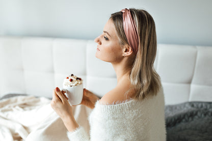 Natural silk Headband Powder Rose  Katrina Silks   