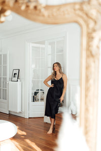 Elegant slip dress Black Night - PRE ORDER  Katrina Silks   