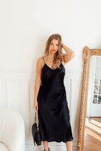 Load image into Gallery viewer, Elegant slip dress Black Night - PRE ORDER  Katrina Silks   
