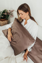 Load image into Gallery viewer, Set of 2 Natural silk pillowcases Delicious Mocha Pillowcases Katrina Silks   
