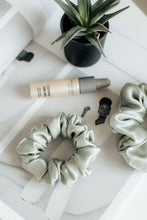 Load image into Gallery viewer, Natural silk scrunchie Pearly Green Scrunchies Katrina Silks   
