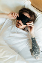 Load image into Gallery viewer, Natural silk eye mask Black Night - PRE ORDER!
